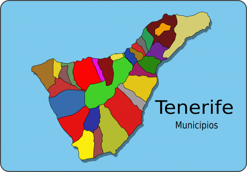 Tenerifė, Geografija, Sala, Regionas, Kanarų Salos, Ispanija, Atlasas, Didžiausia Sala, Kartografija, Turizmas, Padaliniai, Nemokama Vektorinė Grafika