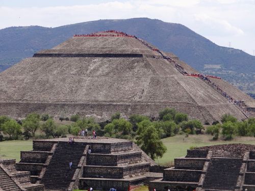 Teotihuacanas, Meksika, Aztecs, Piramidės, Saulės Piramidė