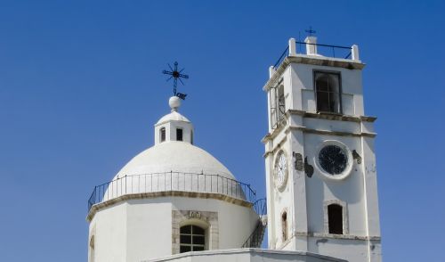 Terra Santa, Malonių Virgininė Marija, Katalikų Bažnyčia, Franciscan, Larnaka, Kipras, Architektūra, Religija, Bažnyčia, Kupolas, Varpinė