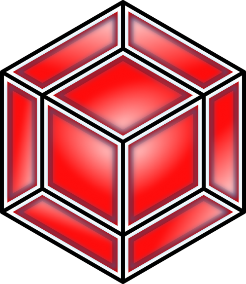 Tesseract, Kubas, Raudona, 8-Cell, Reguliarus Oktahoronas, Kubinė Prizmė, Keturių Matmenų, 4D, Simetrija, Tvirtas, Nemokama Vektorinė Grafika