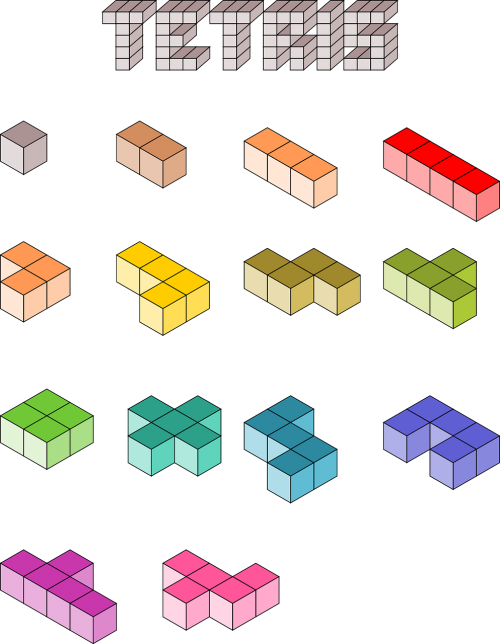 Tetris, Kompiuterinis Žaidimas, Statybiniai Blokai, Linksma, Žaidimas, Pikselis, Nemokama Vektorinė Grafika