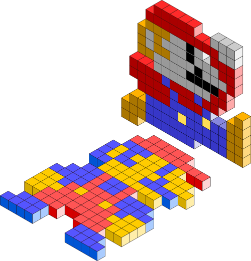 Tetris, Pikselis, 3D, Statybinis Blokas, Kompiuterinis Žaidimas, Broliai Mario, Nemokama Vektorinė Grafika
