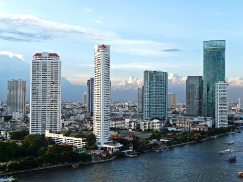 Tailandas, Bangkokas, Miestas, Metropolis, Panorama, Dangoraižis
