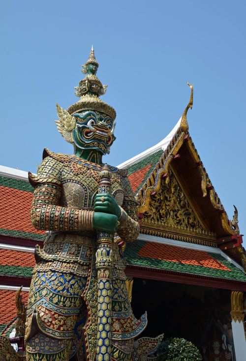 Tailandas, Bangkokas, Šventykla, Wat Phra Kaew