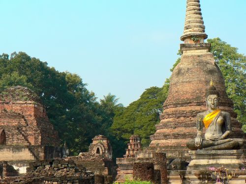 Tailandas, Ayutthaya, Buda, Stupa, Griuvėsiai, Šventykla, Malda, Religija