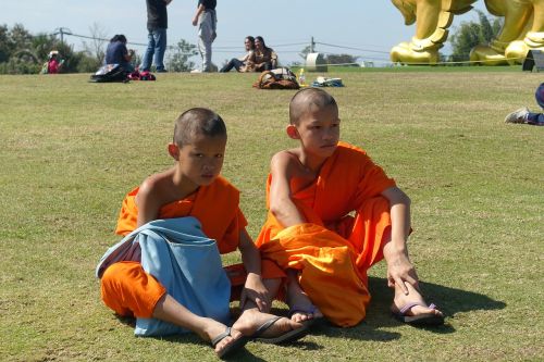 Tailandas, Vienuoliai, Oranžinė, Budizmas, Vienuolis