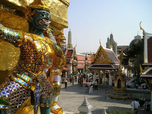 Tailandas, Bangkokas, Šventykla, Karališkasis Rūmai, Rūmai, Auksas, Figūra, Į Pietryčius, Asija, Taip