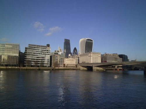 Thames, Londonas, Didžioji Britanija, Anglija, Upė, Tiltas