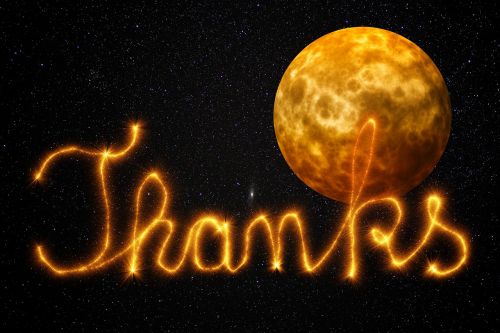 Ačiū, Visi, Erdvė, Žvaigždė, Naktis, Naktinis Dangus, Mėnulis, Pilnatis, Raidės, Labai Ačiū, Žodis, Šrifto, Spalvinga, Spalva