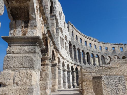 Amfiteatras, Pula, Kroatija, Istria, Senovinis