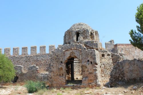 Senoji Bažnyčia, Byzantine, Pilis, Antalija, Alanya, Turkija