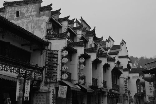 Senovinis Miestas, Senamiestis, Gatves, Pastatas, Anhui, Huizhou, Tunxi, Huangshanas, Kinų Naujieji Metai