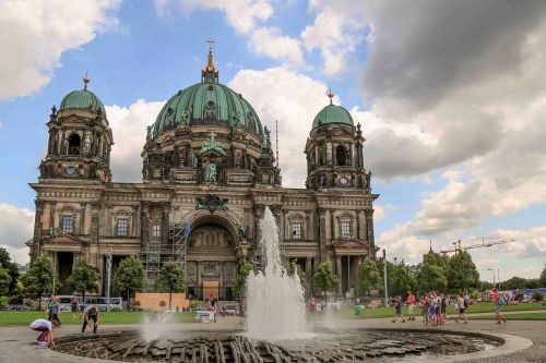 Berlino Katedra, Berliner Dom, Fontanas, Seni Pastatai, Pilis, Vokietija, Vaikas, Renesansas