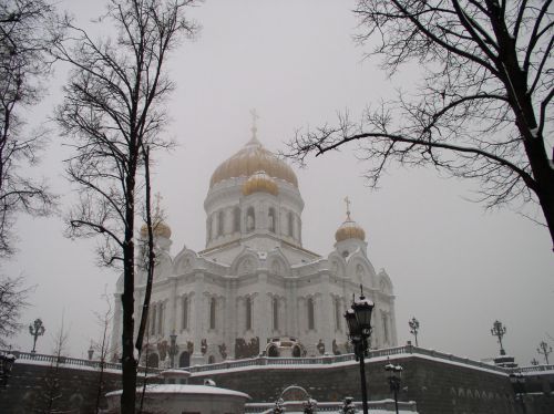 Katedra,  Krikščionis,  Gelbėtojas,  Moscow,  Rūkas,  Žiema,  Kristaus Katedra Gelbėtojas