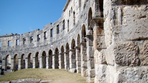 Koliziejus, Pula, Kroatija, Istria, Senovinis, Pula Arena, Arena, Paminklai, Amfiteatras