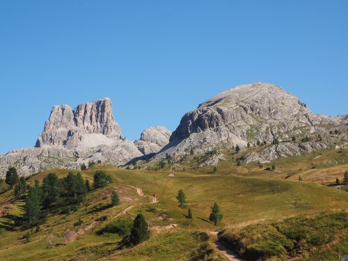 Falzarego Pass, Plato, Monte Averau, Krooda Negra, Punta Gallina, Kalnas, Kalnų Grupė, Ampezzo Dolomitai, Dolomitai, Italy, South Tyrol