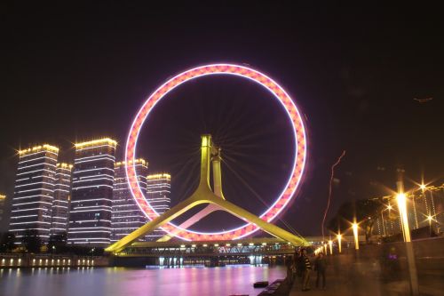 Ferris Ratas, Tianjin, Naktis, Žibintas