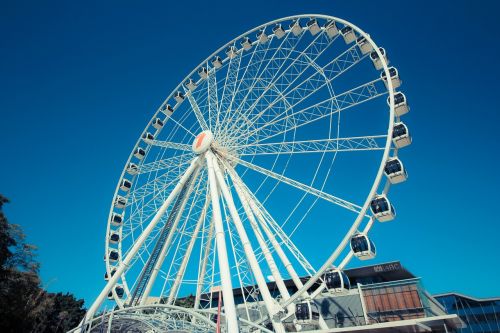 Ferris Ratas,  Paprastas,  Mėlynas Dangus,  Australia,  Fotografija,  Kraštovaizdis,  Pastatas,  Žaidimų Aikštelė