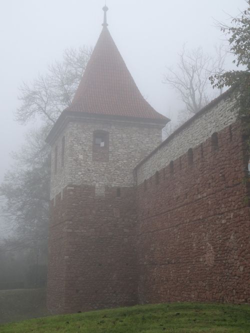 Rūkas, Ruduo, Bokštas, Sienos, Architektūra, Olkusz, Lenkija