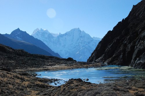 Himalajai,  Nepale,  Kalnų Kraštovaizdis,  Vaizdas Iš Viršaus