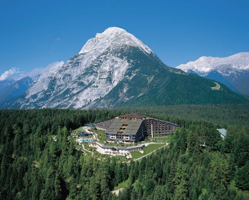 Viešbučio Kompleksas, Interalpen-Hotel, Interalpen-Hotel Tyrol, Šaudyti Munde, Alpių, Mieminger Grandinė, Kalnų, Kalnai