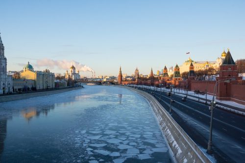 Kremlius, Upė, Žiema, Moscow, Kremlevos Krantinė, Bokštas