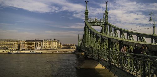 Laisvės Tiltas, Budapest, Vengrija, Fotografas, Architektūra, Stadsfoto