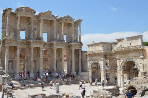 Turkija,  Senovės & Nbsp,  Graikija,  Efesas,  Efes,  Biblioteka,  Griuvėsiai,  Efeso Biblioteka