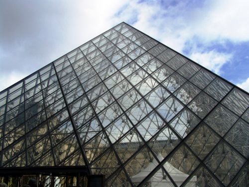 Lova,  Piramidė,  Stiklas,  Paris,  France,  Žvyro Piramidė