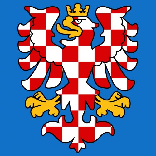Moravinis Erelis, Ženklas, Moravija, Čekijos Respublika, Mėlynas, Pledas