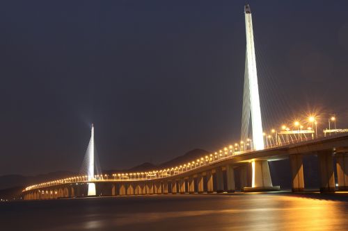 Naktis, Tiltas, Shenzhen Bay Bridge, Vakarinis Koridorius