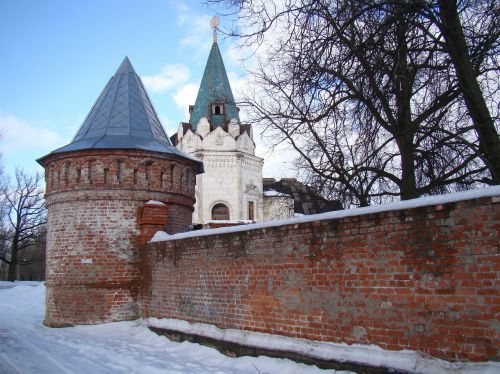 Rūmų Ansamblis Tsarskoe Selo, Sankt Peterburgo Rusija, Žiema, Sniegas, Dangus, Bokštas, Kiprpič, Rusija