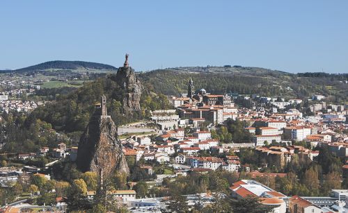 Velajis, Auvergne, Ugnikalniai, Kraštovaizdis, Kalnas, Panorama, Miestas