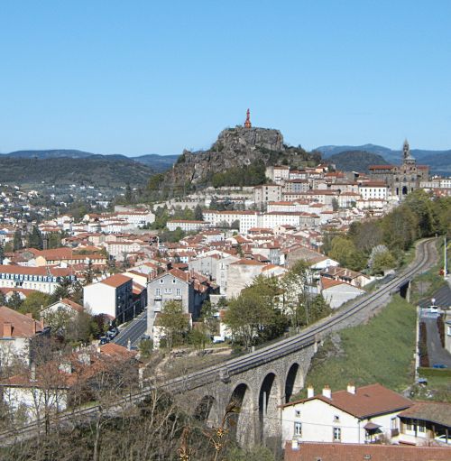 Velajis, Auvergne, Miestas, Panorama, Vulkanas, Kraštovaizdis