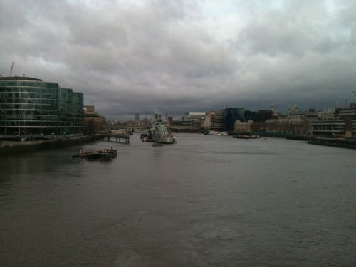 Thames,  Londonas,  Debesuota,  Diena,  Upė,  Upė Thames Debesuota Diena