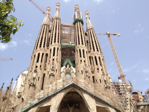 Sagrada Familia, Bažnyčia, Skreperiai, Architektūra, Barcelona, Gaudi