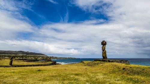 Kraštovaizdis, Velykų Sala, Mėlynas Dangus, Rapa Nui, Ramusis Vandenynas, Statula, Pakrantė, Civilizacija