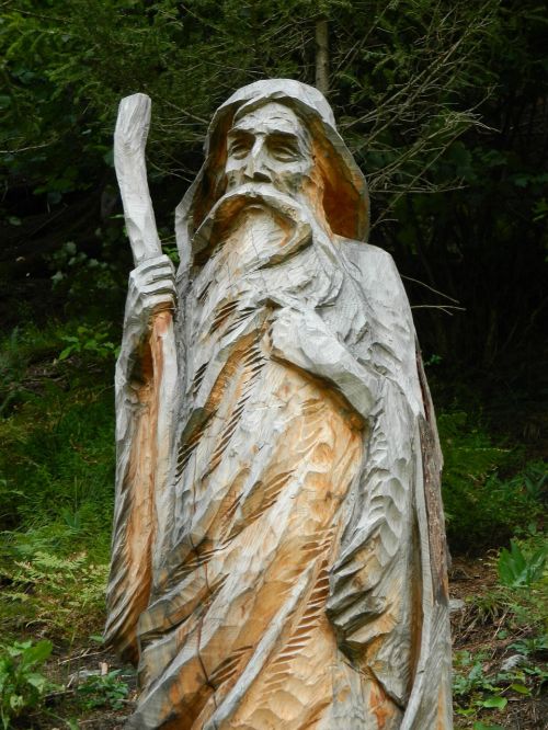 Statula, Medžio Drožinėjimas, Mediena, Vyras, Senas Žmogus