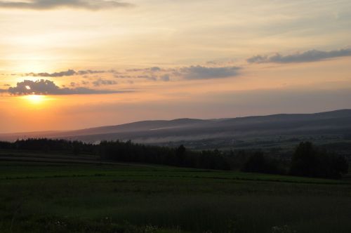 Saulė, Dangus, Debesys, Vakaruose