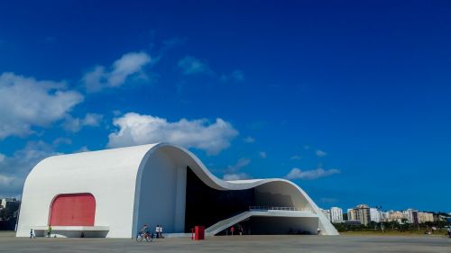 Teatras, Brazilija Niterói, Rio De Janeiro Oscar Niemeyer, Architektūra, Royalty Free