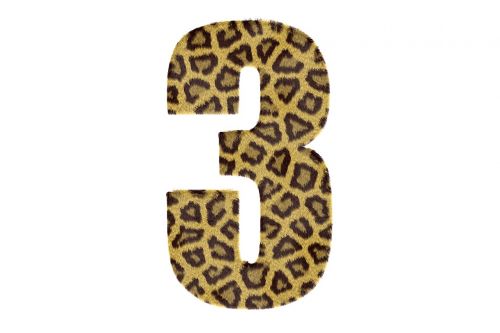 Trys, Numeris, Modelis, Tekstūra, Leopardas, Tekstas, 3