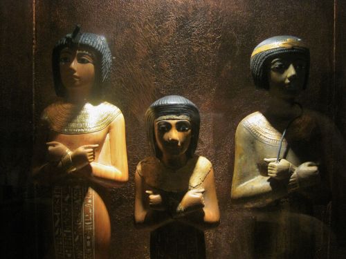 Skaičiai,  Senovės,  Egyptian,  Kultūra,  Kopijos,  Trys Egiptiečių Figūrėlės