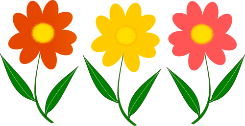Trys Gėlės, Augalas, Vektorinis Vaizdas, Nemokama Vektorinė Grafika