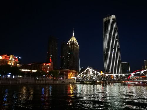 Tianjin, Naktinis Vaizdas, Prieplauka