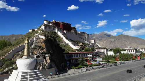Tibetas, Lhasa, Potalos Rūmai, Turizmas, Kraštovaizdis