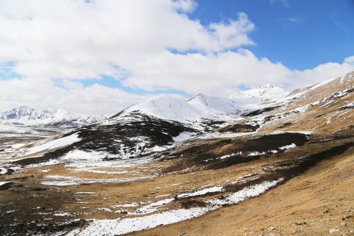 Tibetas, Mila Kalnai, Yakou, Mėlynas Dangus