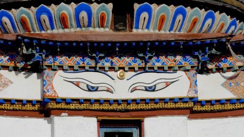 Tibetas, Budizmas, Vienuolynas, Akys, Žiūrėti, Pastebėjus