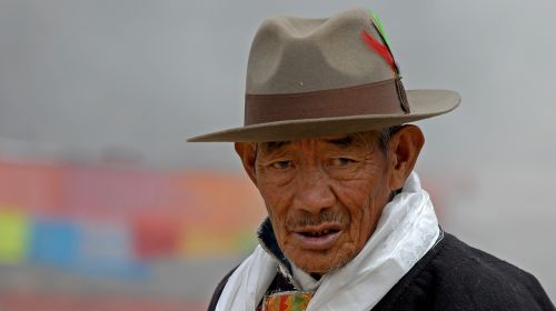 Tibetas, Skrybėlę, Vyras, Asmuo