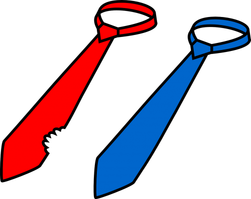 Kaklaraištis Drabužinė, Dėvėti, Vyrų, Raudona, Mėlynas, Nemokama Vektorinė Grafika