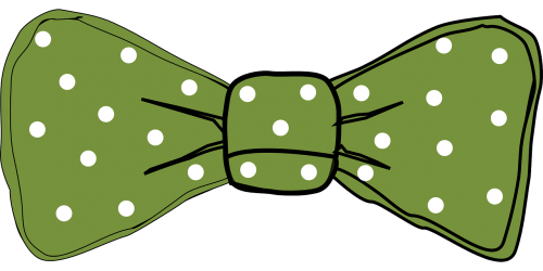 Kaklaraištis Taškai, Lankas, Žalias, Mada, Elegantiškas, Nemokama Vektorinė Grafika